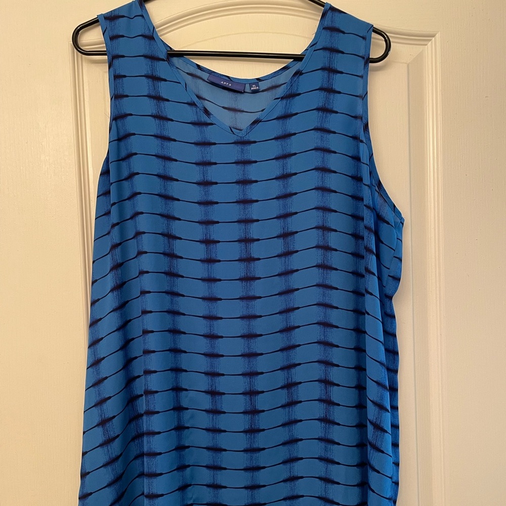 Apt. 9 Blue Tank Blouse SZ XL